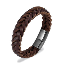 Load image into Gallery viewer, Stainless Steel Chain Woven Leather Bracelet - Mr.YouWho